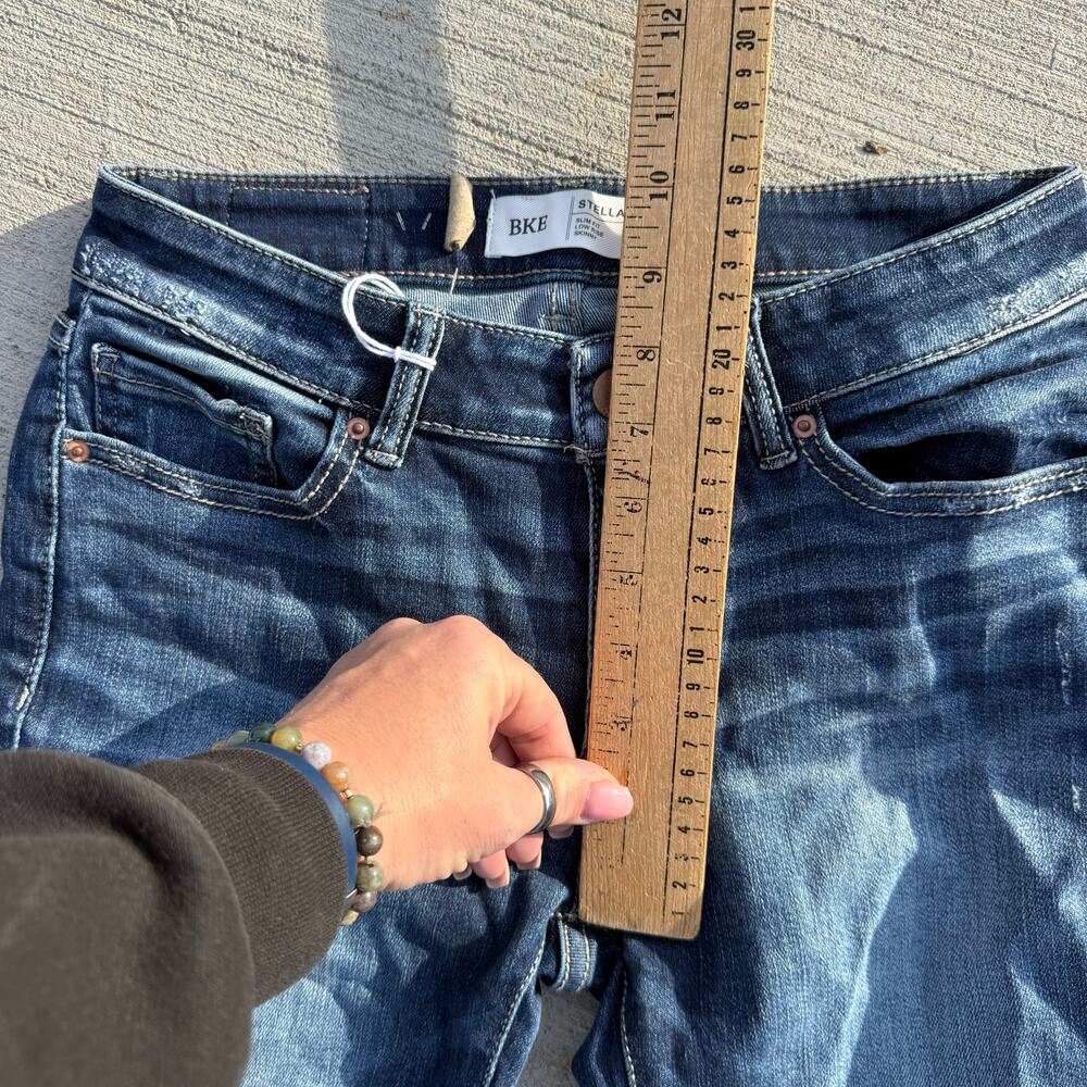 Buckle BKE Stella 26R Cuffed Slim Fit Low Rise Skinny Blue Jeans Style ABK4211 - Picture 10 of 11